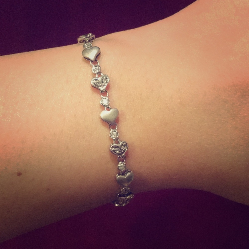 Sterling Silver Heart Bracelet